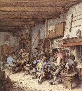 OSTADE, Adriaen Jansz. van Tavern Interior oil painting artist